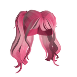 Pink Flowy Pigtails