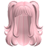 Pink Fluffy Anime Hair with Pigtails