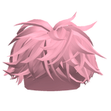 Pink Fluffy Middle Swept Hair