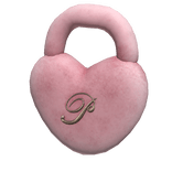 Pink fuzzy heart bag