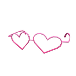 Pink Geeky Heart Glasses