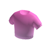 Pink Gradient T-Shirt Croptop w/ Ruffles