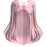 Pink Half Up Ponies w Clips