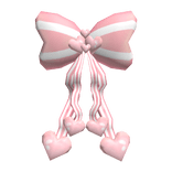 Pink Heart Back Ribbon