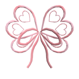 Pink Heart Bow Wings