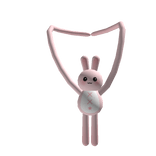 Pink Long Arms Bunny