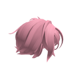 Pink Messy Side Part