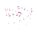 Pink Musical Notation Aura