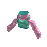 Pink Off Shoulder Crop Top w/Star Charm 