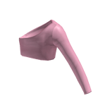 Pink One Shoulder Long Sleeve Shirt