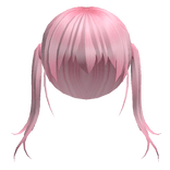 Pink Pirate Girl Pigtails w/ Bangs