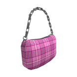 Pink Plaid Chain Purse