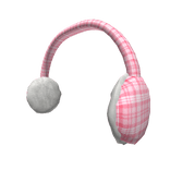 Pink Plaid Earmuffs