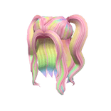 Pink Rainbow Ponytails