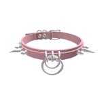 Pink Rock Leather Necklace