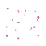 Pink Stars and Moons Confetti