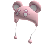 Pink Stitched Bear Hood