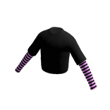 Pink Striped Layered Crop Top