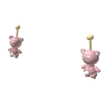 🧸 Pink Valentine's Day Teddy Earrings