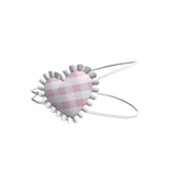Pink/White Plaid Heart Eyepatch