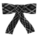 Plaid School Neck Bow Black