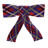 Plaid School Neck Bow Red