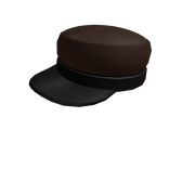 Plain Leather Military Cap