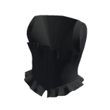 Pleated Princess Corset in Black