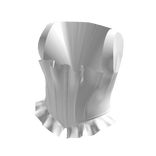 Pleated Princess Corset in White