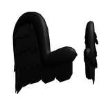 Plush Cherub Angel Wings Black