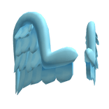Plush Cherub Angel Wings Blue