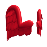 Plush Cherub Angel Wings Red