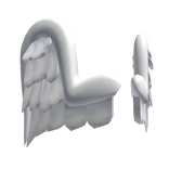 Plush Cherub Angel Wings White