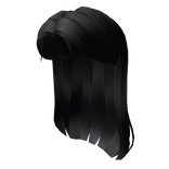 Natural Straight Hair in Black - Roblox