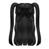 Popular Girl Pigtails Hair in Black