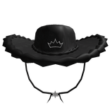 Preppy Black Fuzzy Cowgirl Hat