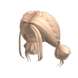 Preppy braided loose buns in blonde