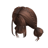 Preppy braided loose buns in brown