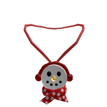 Preppy Christmas Snowman Necklace 3.0