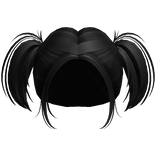 Preppy Messy Mini Pigtails in Black