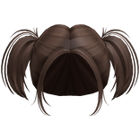 Preppy Messy Mini Pigtails in Brown
