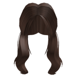 Preppy Wavy Low Pigtails in Brown