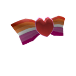 Pride Heart Bow (Lesbian)