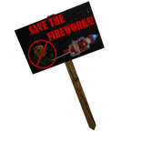Protest Sign: Save the Fireworks