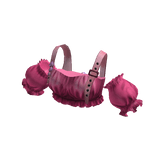 Puffed Ruffle Crop Top Pink