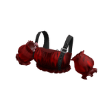 Puffed Ruffle Crop Top Red 