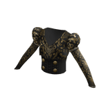 Puffed Sleeve Corset Top - Black & Gold