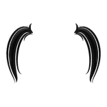 Puffer Punk Kawaii Pigtail Extensions in Black