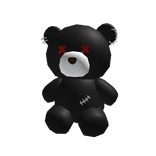 Punk Teddy Bear Black Red