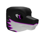 Purple & Black Furred Dragon Head